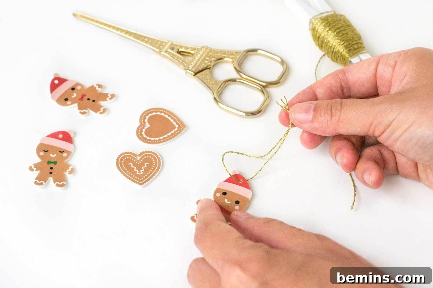 Shrink plastic gingerbread gift toppers - step 5