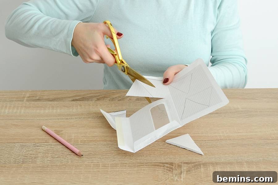 DIY Modern Tree Garland Using Recycled Security Envelopes