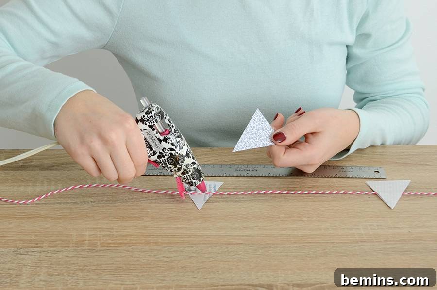 Creating Triangle Shapes from Security Envelopes for Garland