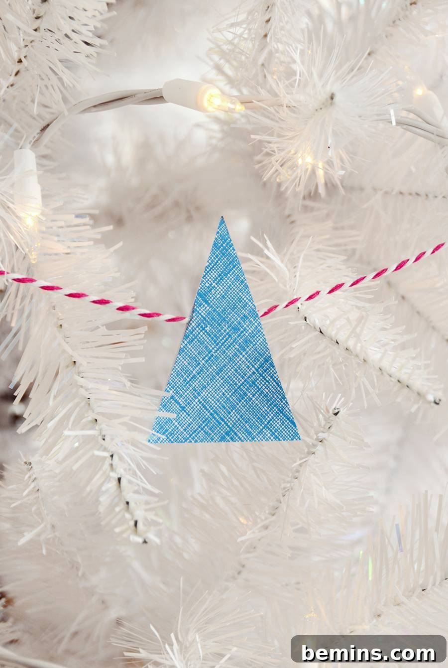 Assembling the Recycled Security Envelope Garland
