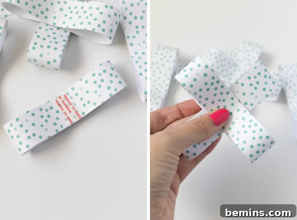 Bows Made from White Paper with Green Polka Dots