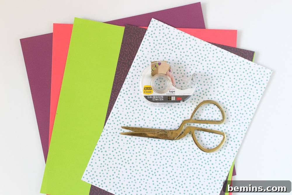 Crafting Tools for DIY Paper Bows: Scissors, Tape, and Paper
