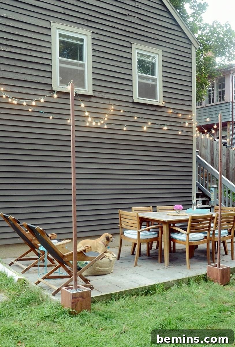 Our Top 15 DIY Projects That Shined in 2017 17 Outdoor Bistro Lights DIY