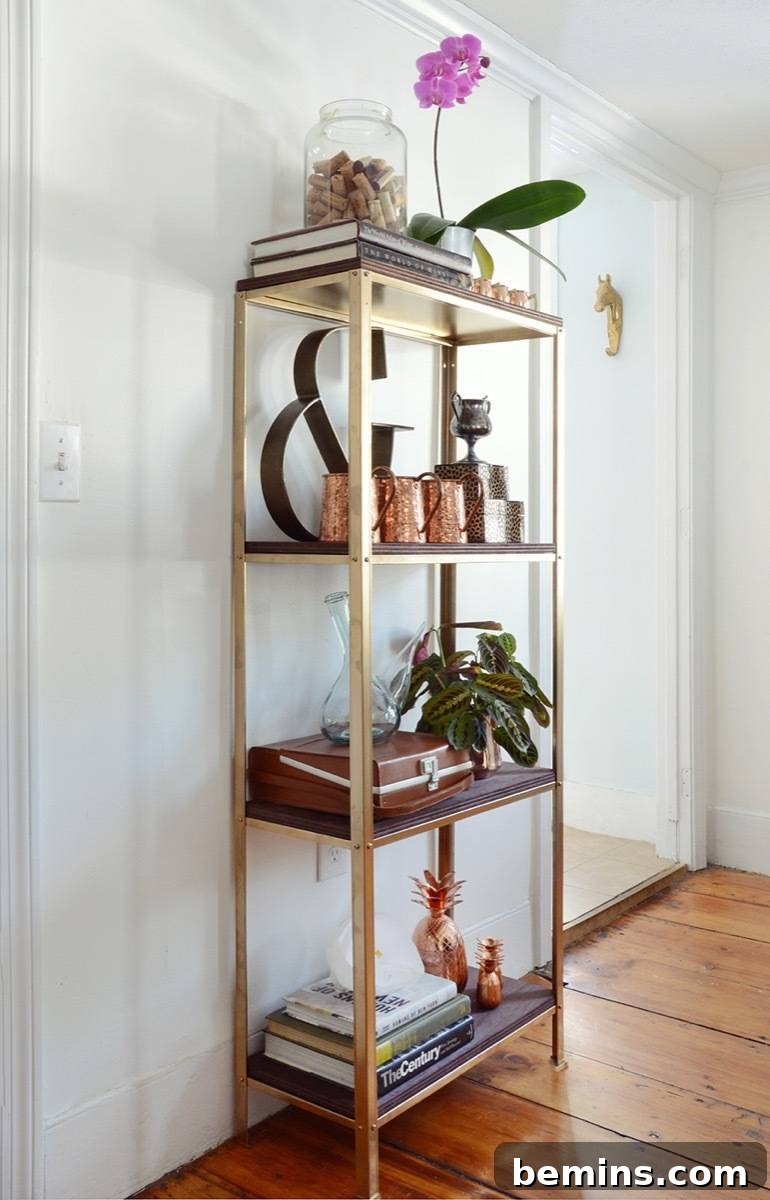 Our Top 15 DIY Projects That Shined in 2017 3 IKEA Hacked Shelf: Rustic Glam Transformation