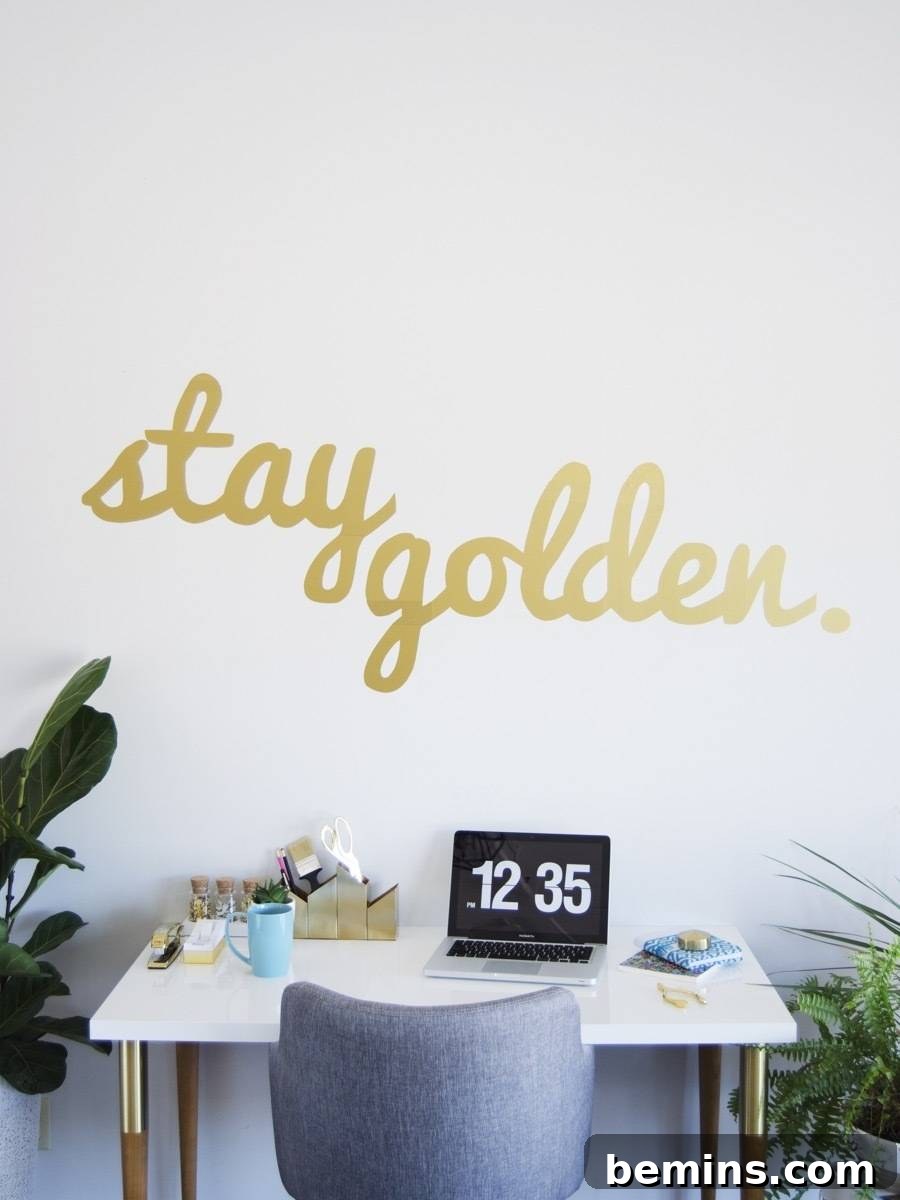 Our Top 15 DIY Projects That Shined in 2017 4 Custom Vinyl Wall Decal DIY Project