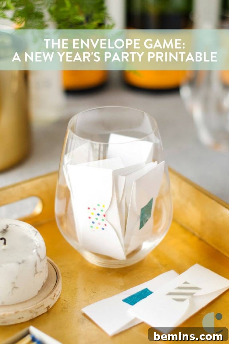 The Envelope Game: A printable parlor-style game to play at your new year's eve party