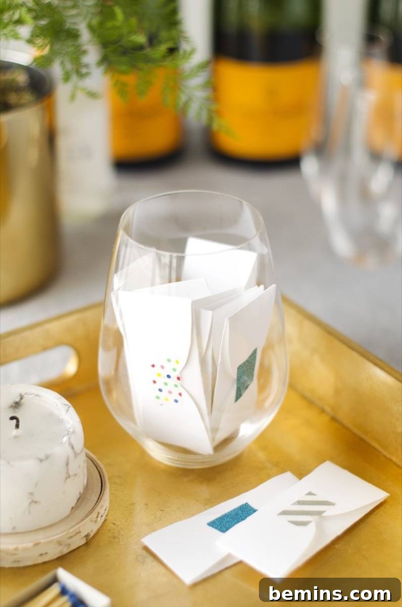 The Envelope Game: A printable parlor-style game to play at your new year's eve party