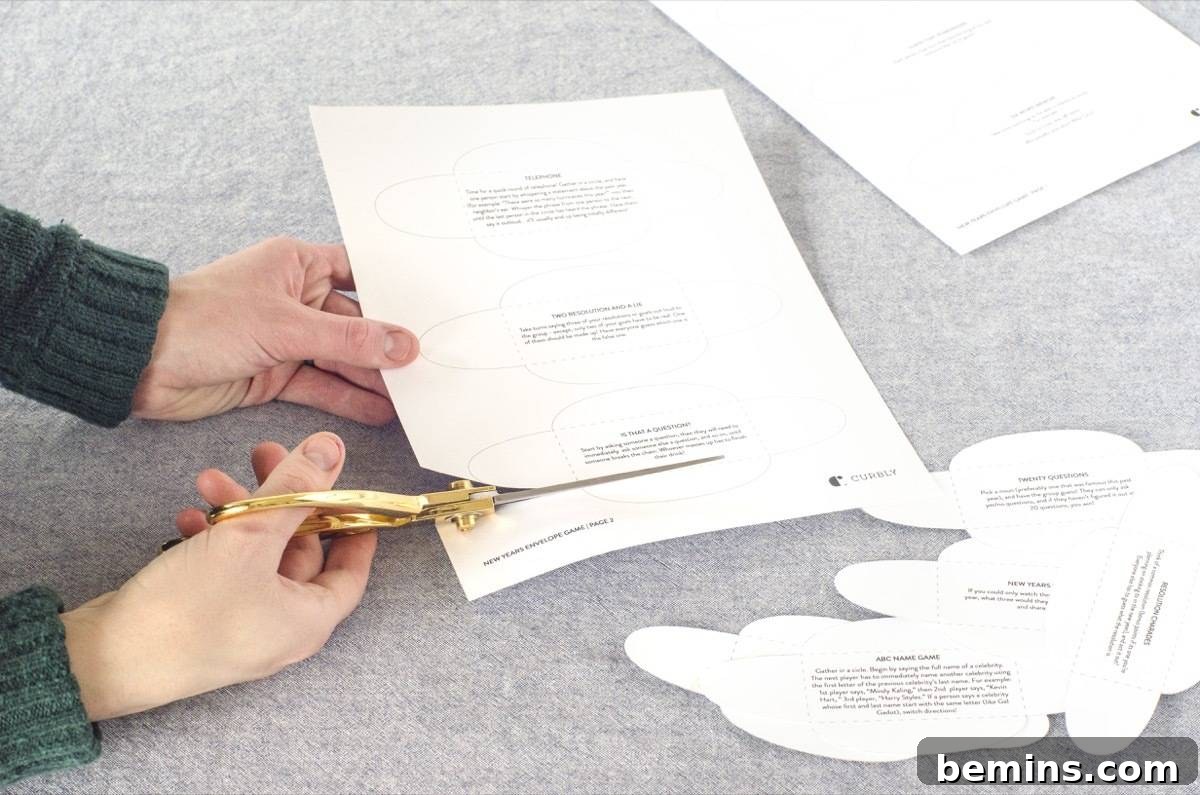 The Envelope Game | A New Years Party Printable: Step 1