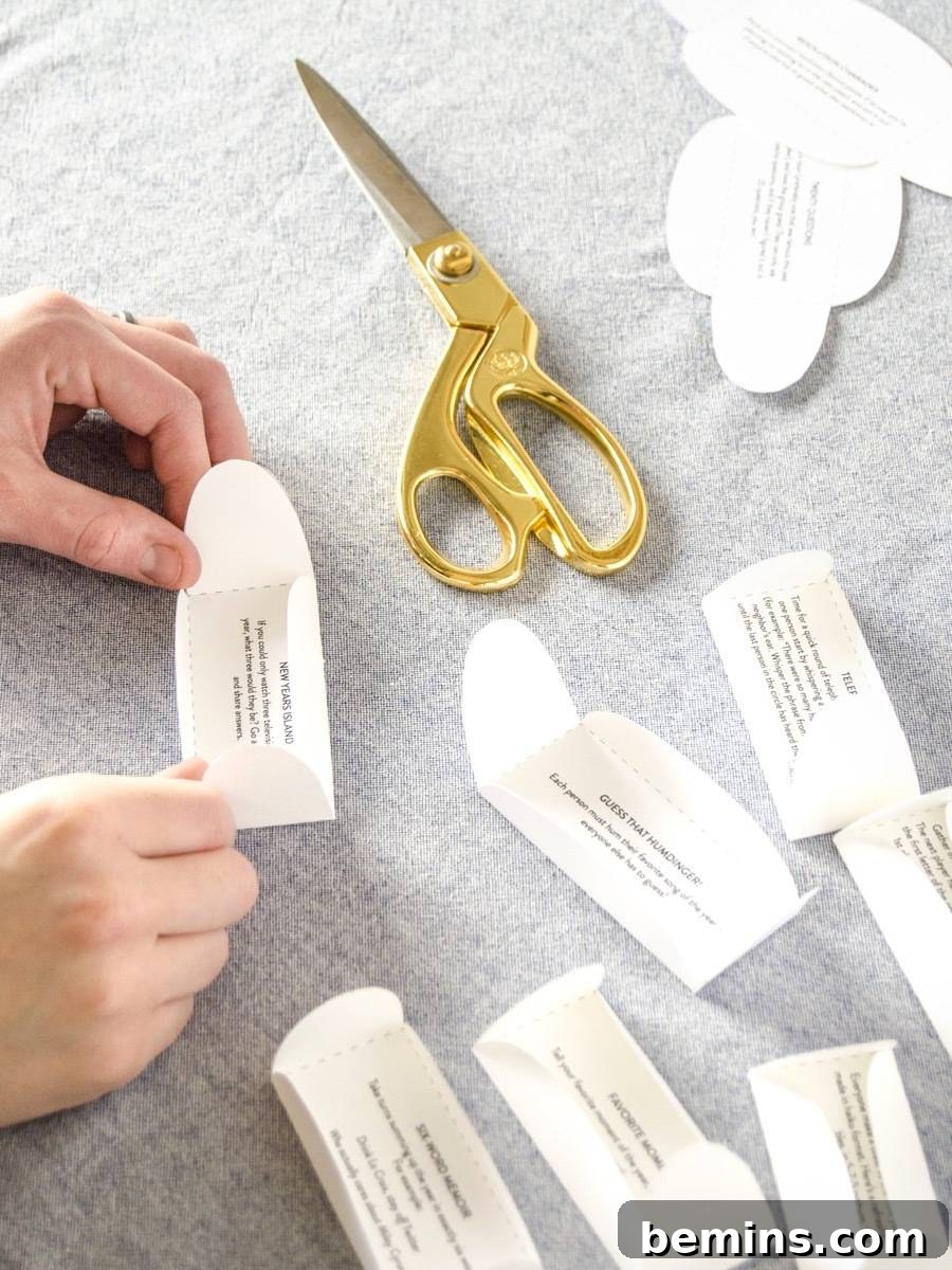 The Envelope Game | A New Years Party Printable: Step 2