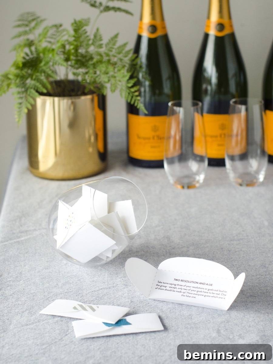 The Envelope Game: Hosting a New Year's Eve party? Worried about what to do before the ball drops? Here's a conversation-starting game to print and play