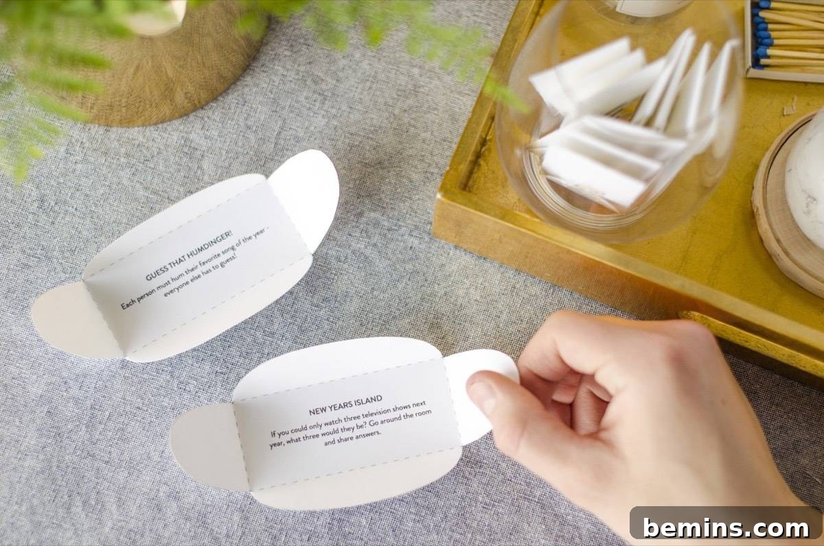 Get nostalgic about the year by playing The Envelope Game with your party guests