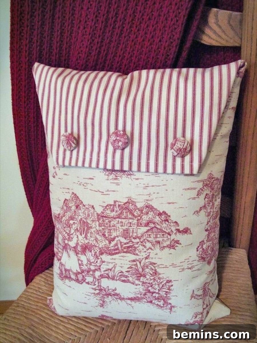 Vintage Button Pillow