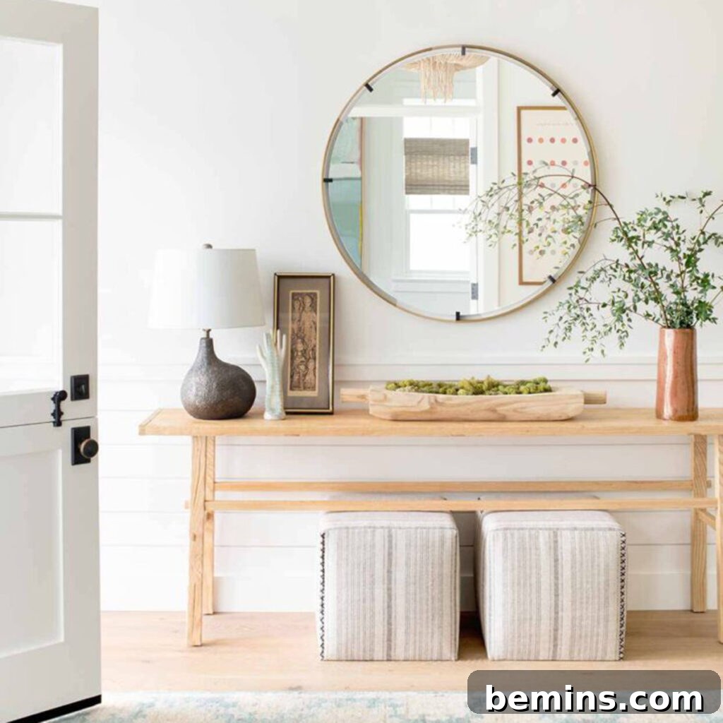 organized, neat entryway
