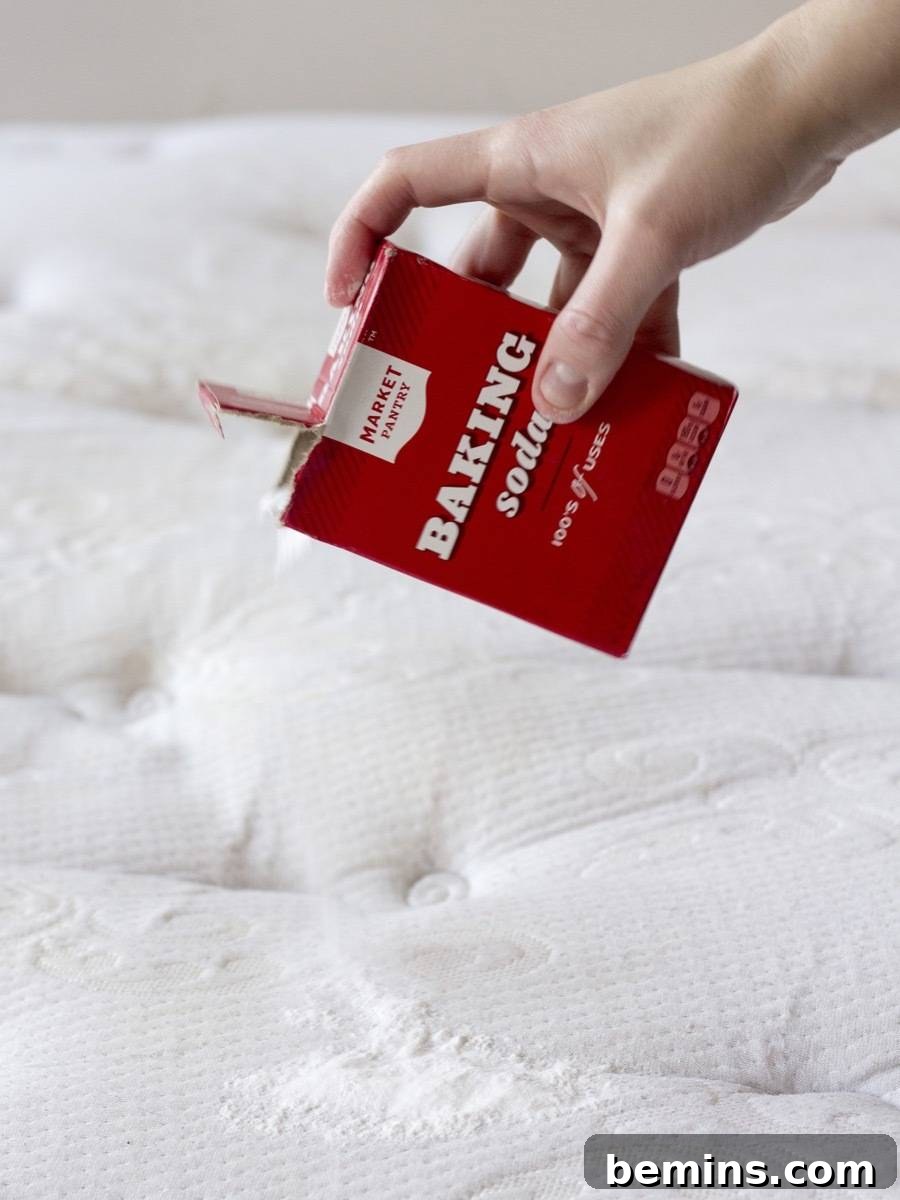 How to Clean your Mattress: Use baking soda to remove moisture and odor