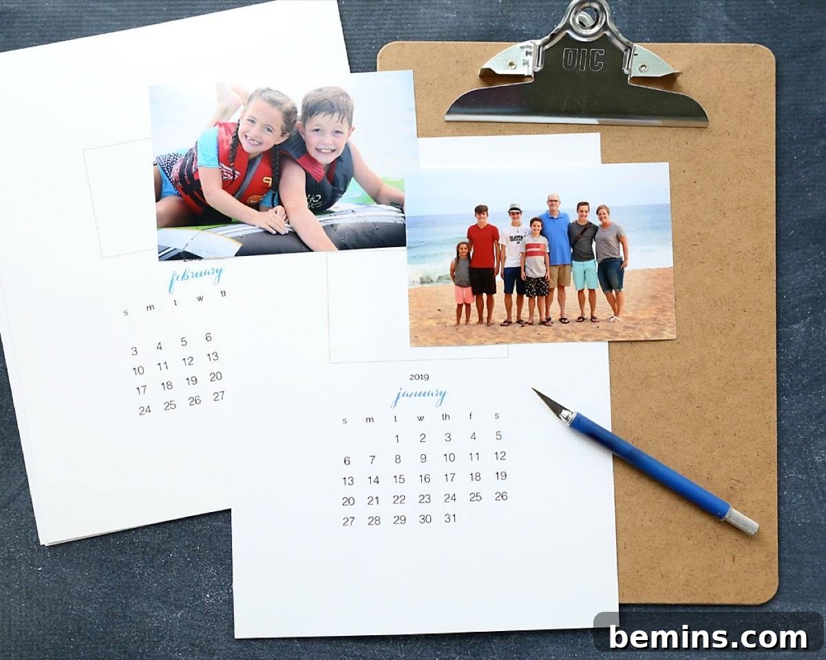 Stunning Free Printable Calendars to Organize Your 2020 10 customizable photo calendar