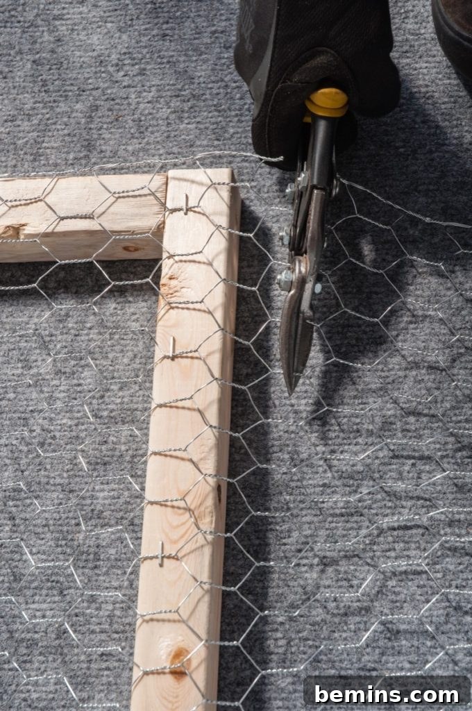 Attaching the Fencing Material