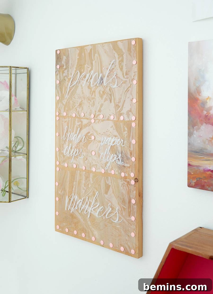 DIY Clear Pocket Wall Organizer