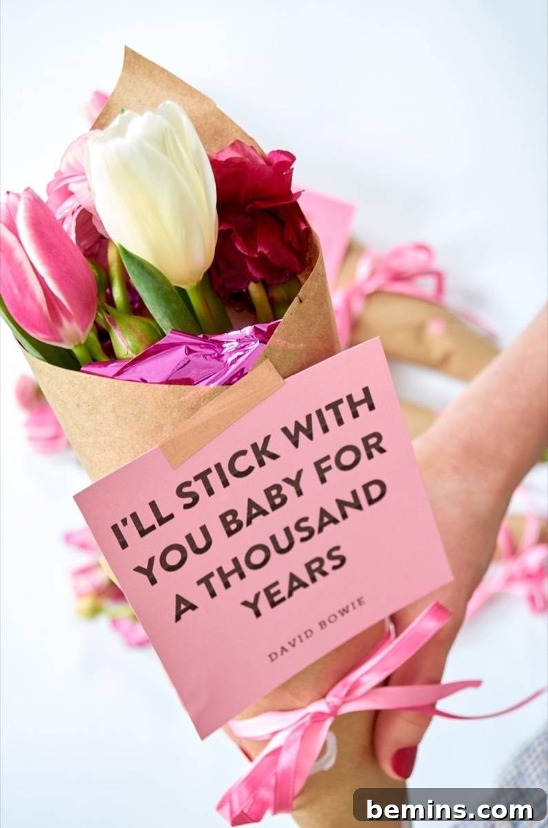 DIY Valentine Bouquet Wraps