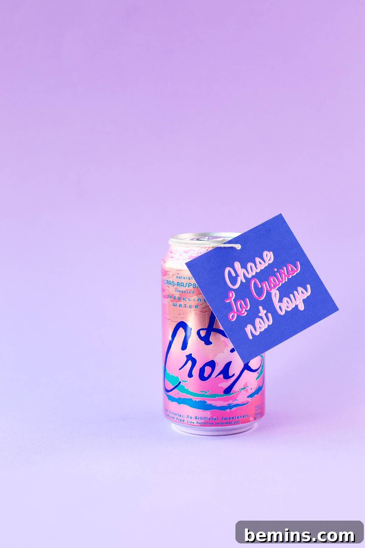 Beyond the Box: 25 Heartfelt Valentines Your Loved One Will Cherish 11 A colorful beverage can with a blue note.