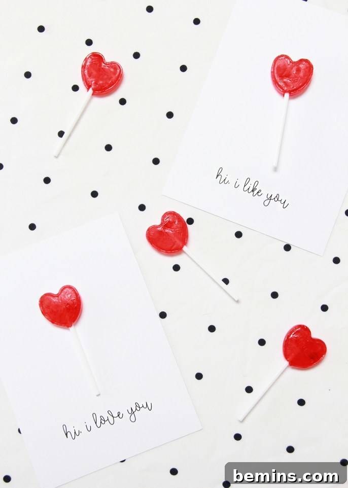 Beyond the Box: 25 Heartfelt Valentines Your Loved One Will Cherish 17 Red blaster lolipop in a heart shaped, valentine theme party.