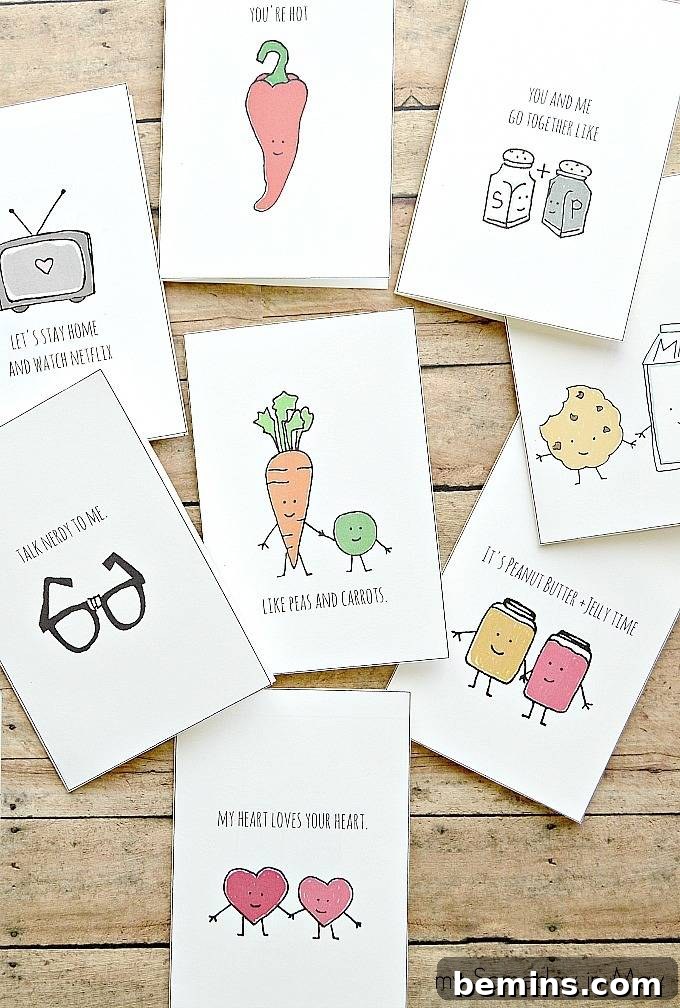 Beyond the Box: 25 Heartfelt Valentines Your Loved One Will Cherish 20 Cards sit on a surface.