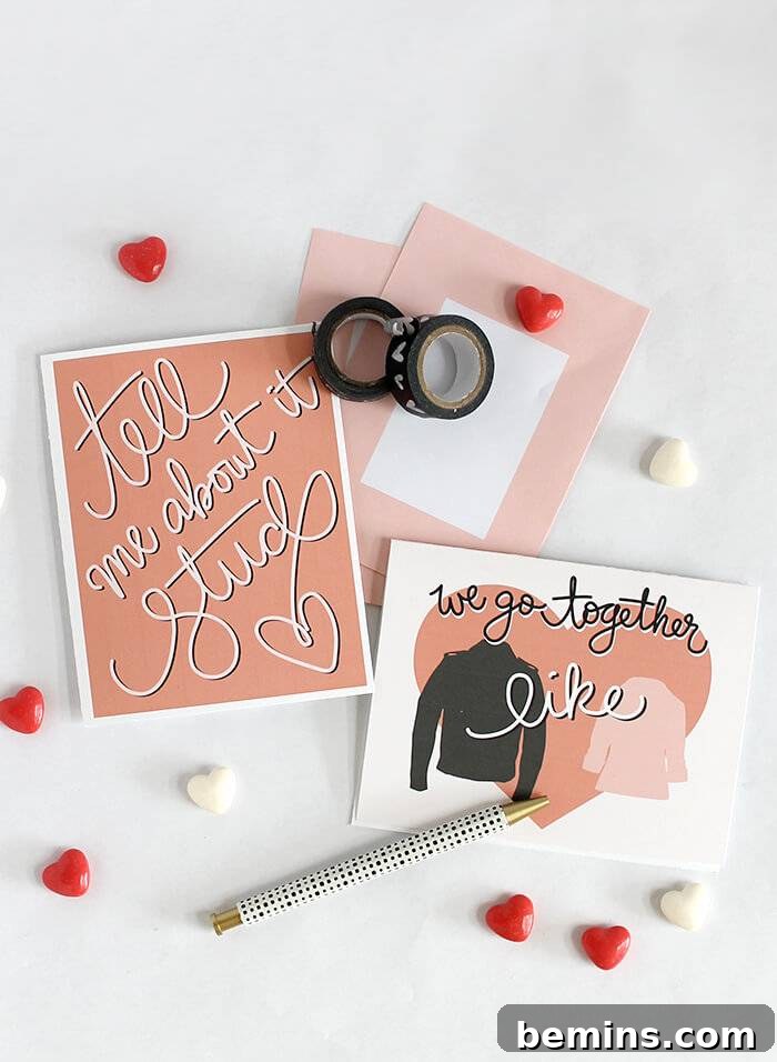 Beyond the Box: 25 Heartfelt Valentines Your Loved One Will Cherish 7 Valentine cards with little red and white hearts spread around.