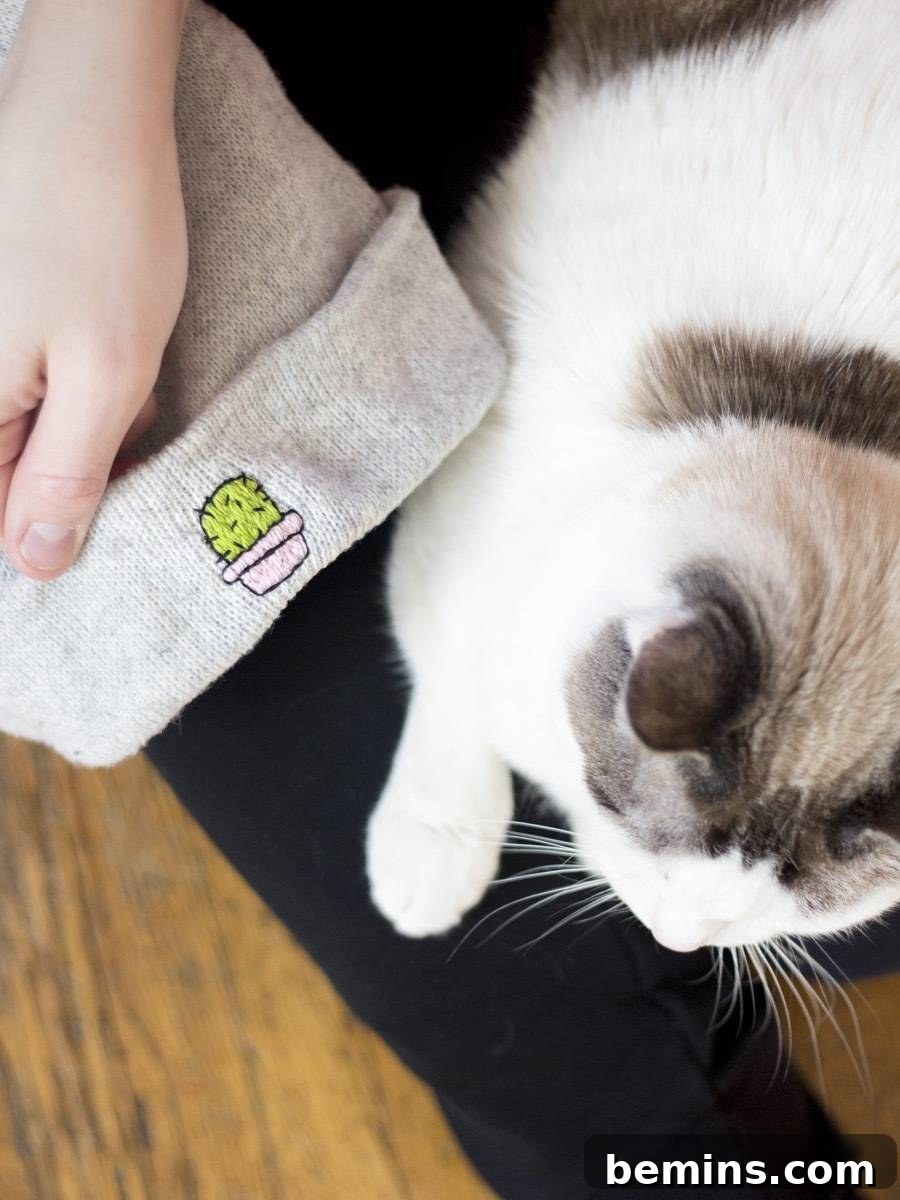 Embroidered beanie tutorial