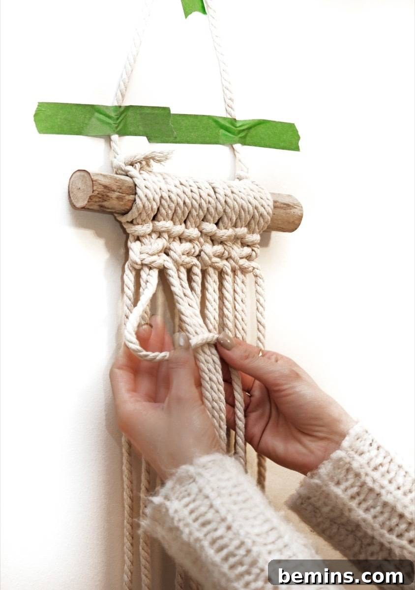Macrame Project in Progress