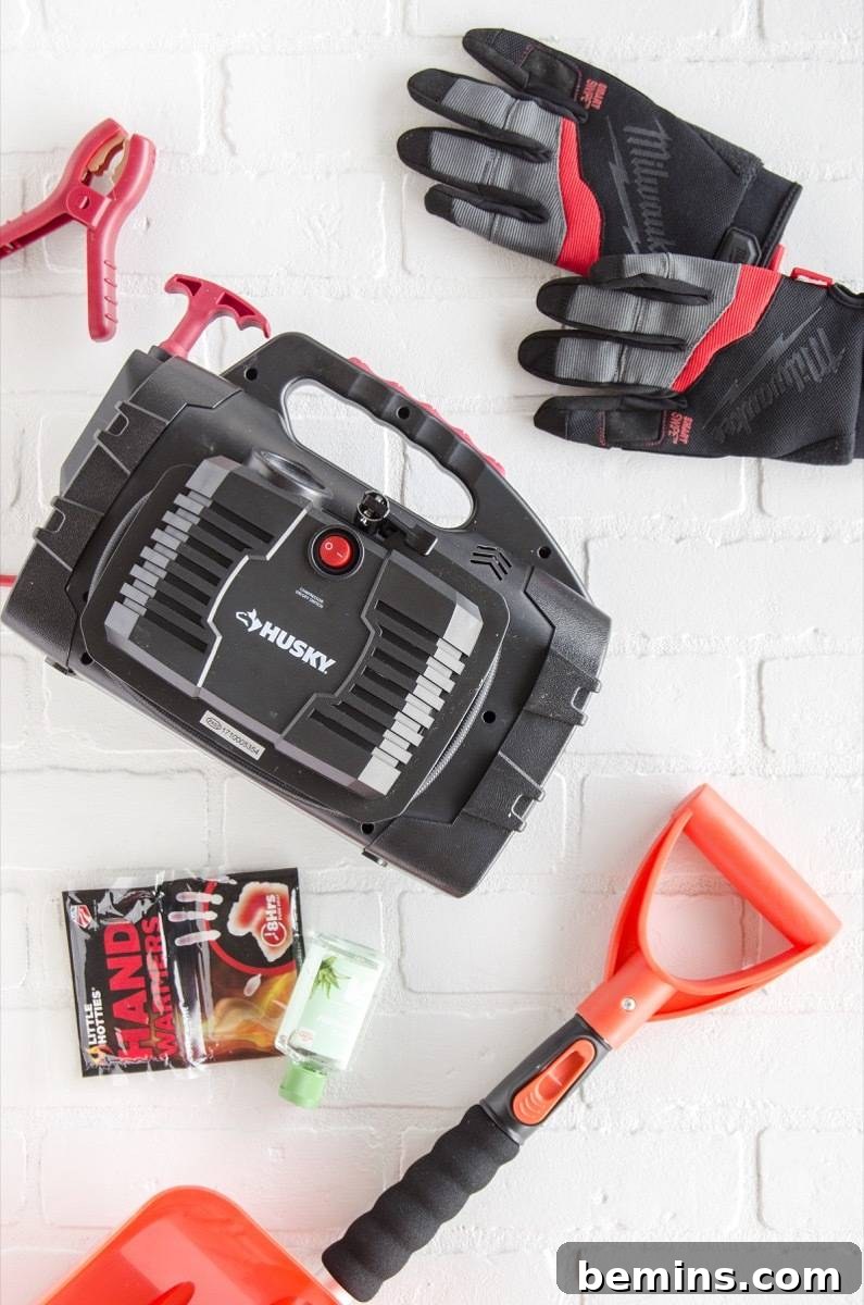Winter car essentials kit