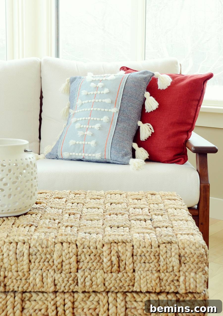 Anthropologie-Inspired DIY Pillow Project 2 DIY Anthropologie throw pillows - Woven Knockoff Pillow