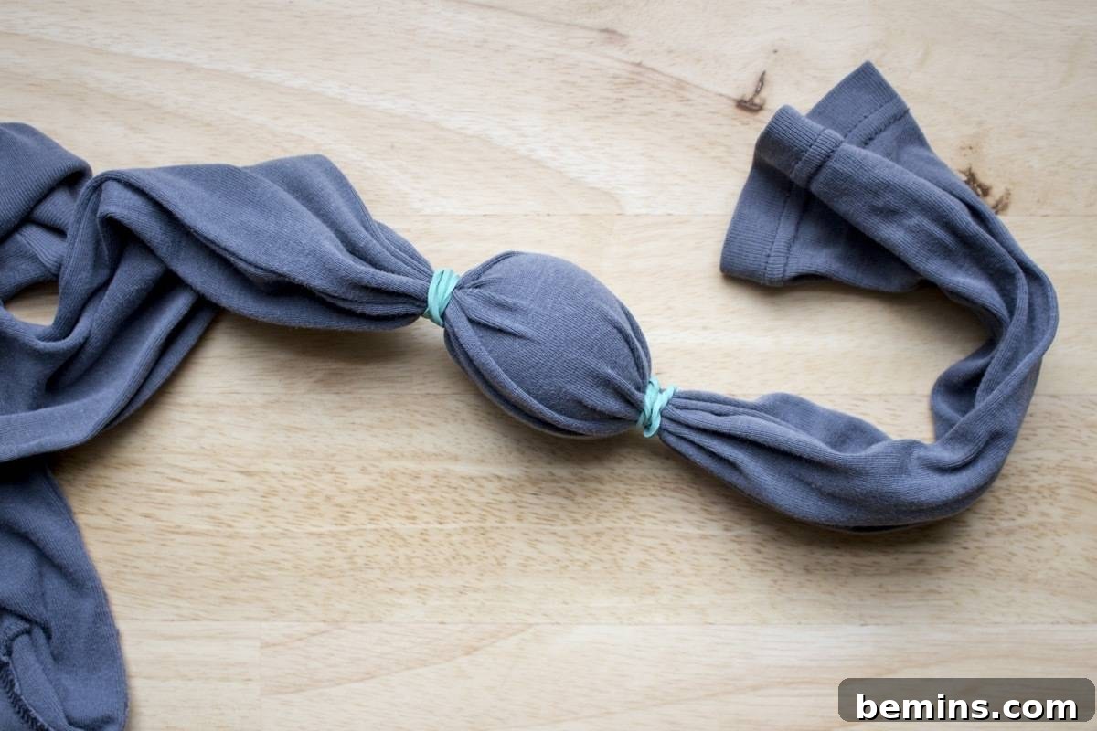 How to Make Golden Eggs: Securing the Egg in a T-Shirt Sleeve