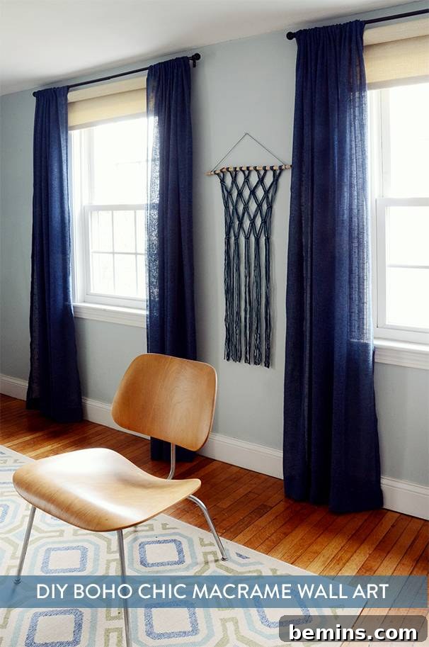 Share Boho Chic Yarn Macrame Wall Art on Pinterest