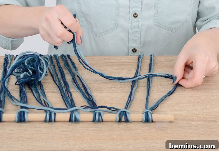 Setting Up for Macrame Knotting