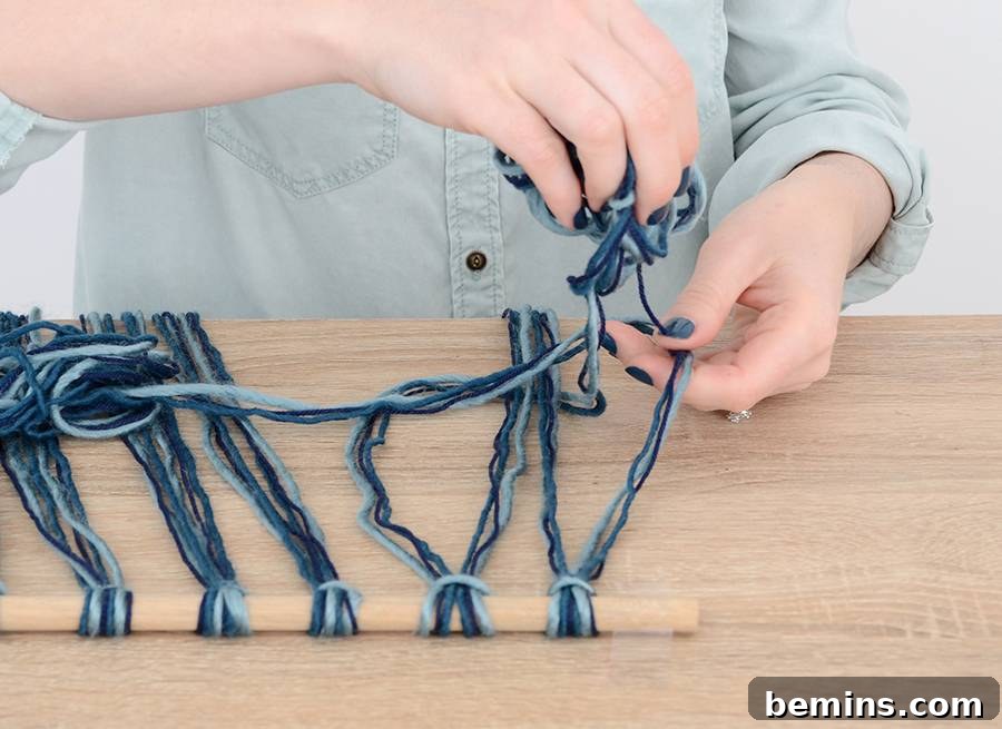 Interlocking Macrame Knot Strands