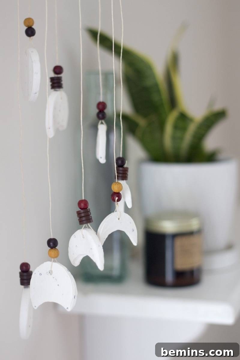Lunar Wind Chime Craft Project: Room Accent