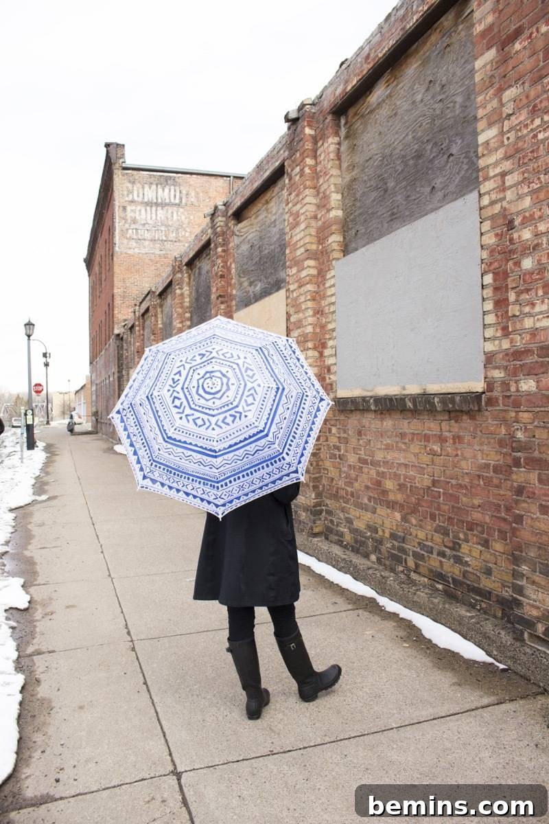 Tutorial for a painted indigo umbrella