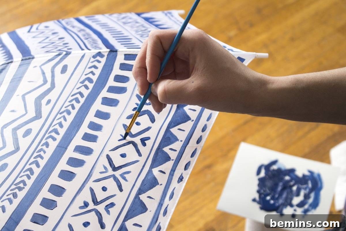 Painting an umbrella with fabric paint: creating a unique and artistic design