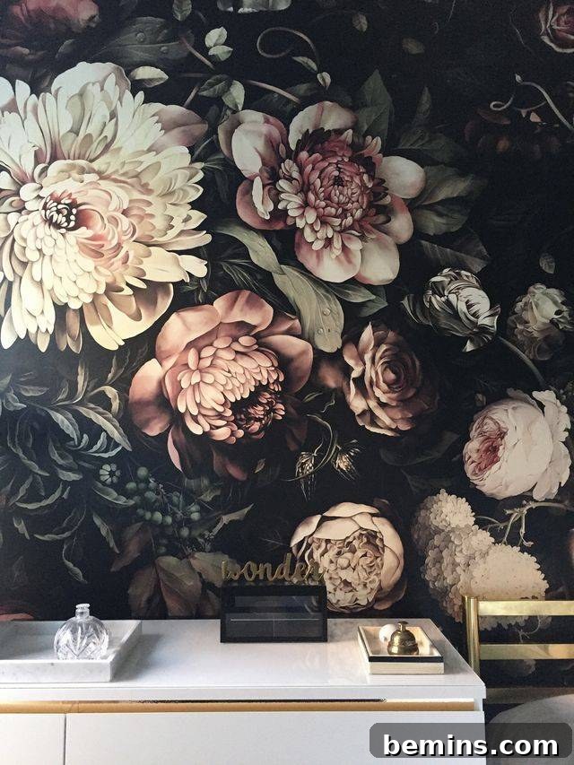 Large Scale Floral Wallpaper