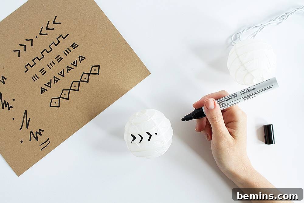 DIY Mud Cloth Paper Lanterns Step 1