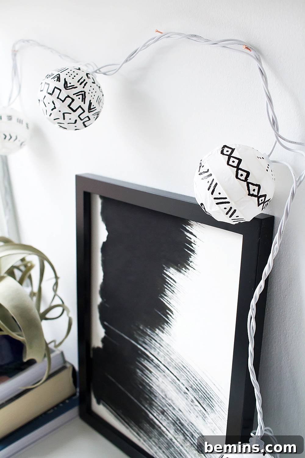 DIY Mud Cloth Paper Lanterns
