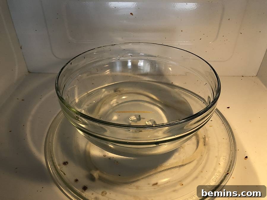 Before: A grimy microwave.