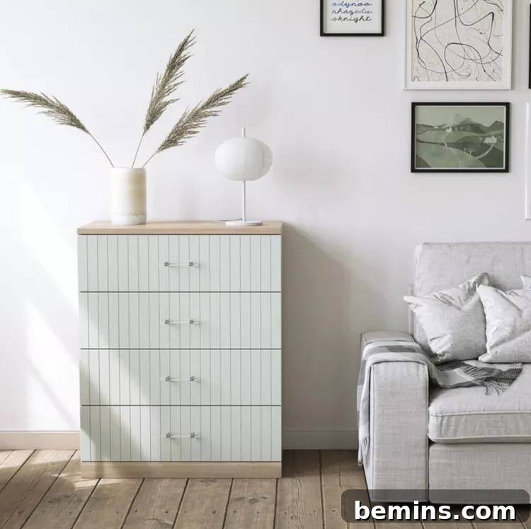 IKEA Shower Curtain Rug DIY: Budget-Friendly Outdoor Decor 12 Ikea malm dresser hack with white paneled fronts, illustrating a stylish bedroom furniture upgrade using IKEA's MALM dresser.
