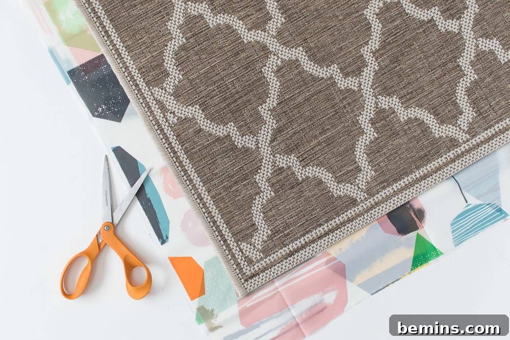 IKEA Shower Curtain Rug DIY: Budget-Friendly Outdoor Decor 5 A brown shade rug designed for both outdoor and indoor use, illustrating a practical and stylish option for home decor.
