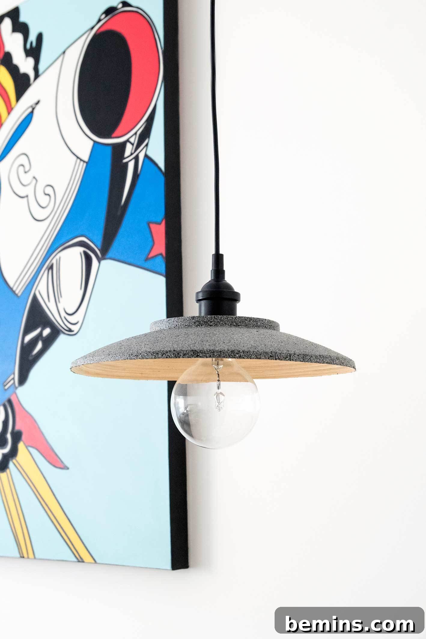 Finished IKEA Lighting Hack Pendant Light