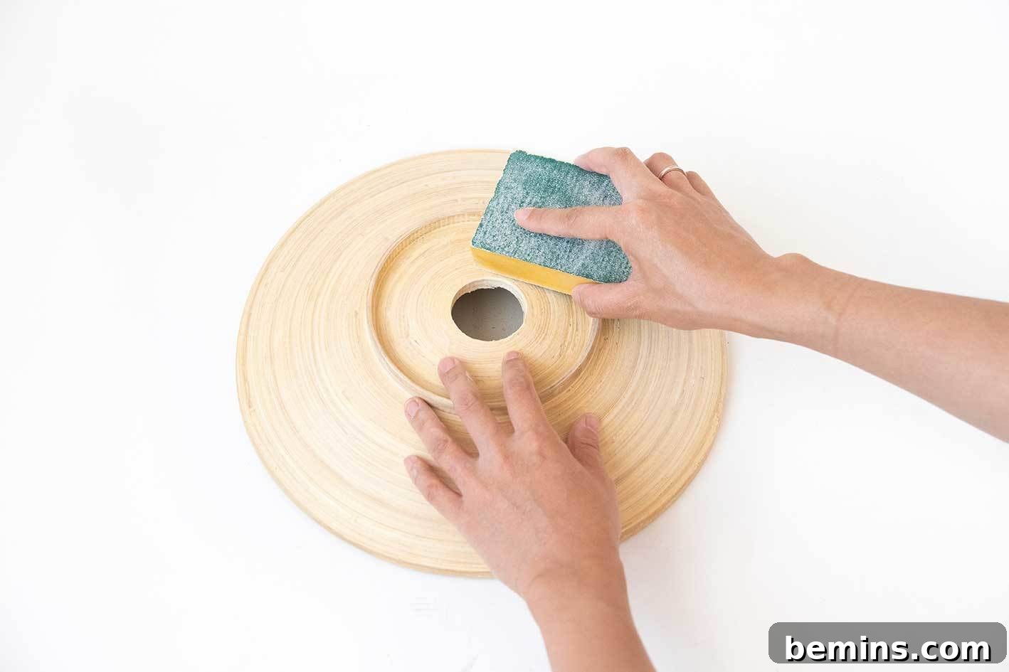 Sanding IKEA Bowl for Painting