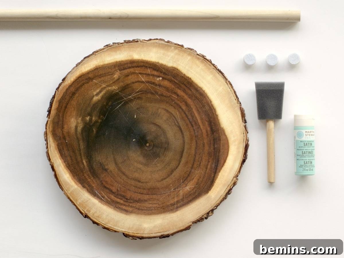 Materials needed for a DIY plant stand