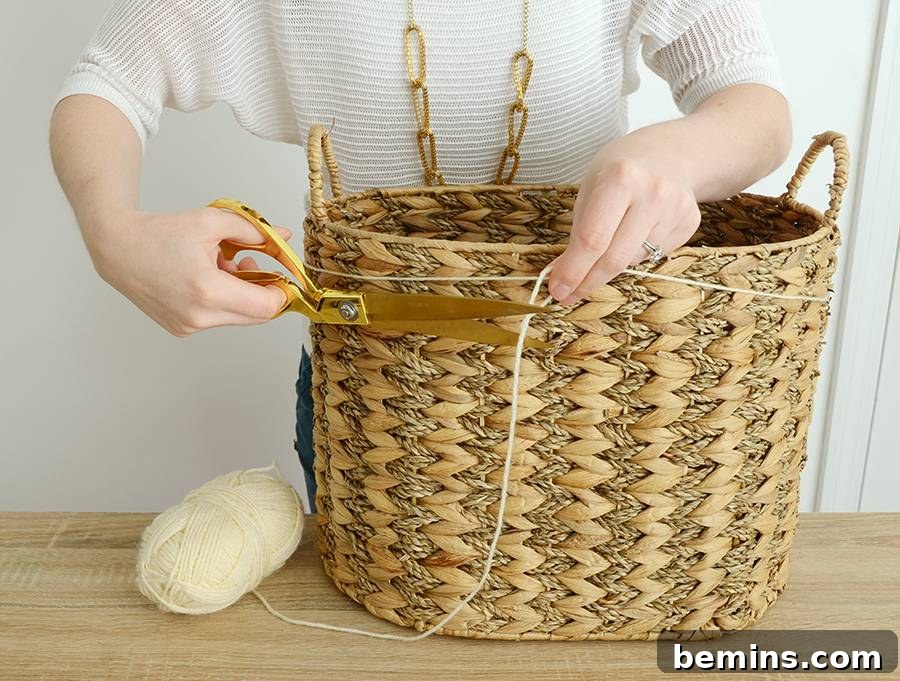 Materials for DIY Fringe Basket