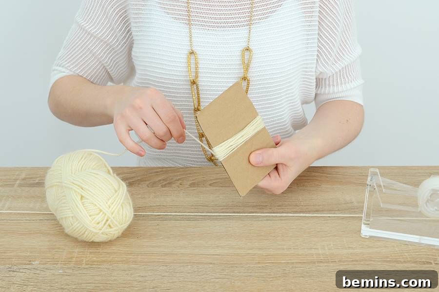 Measuring Yarn for Fringe Basket
