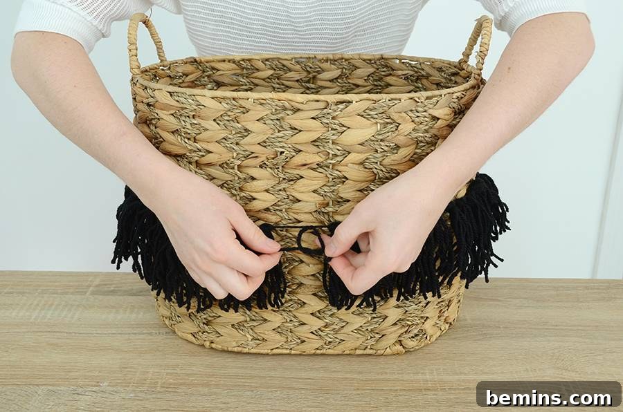 Creating Tassels for Fringe Basket