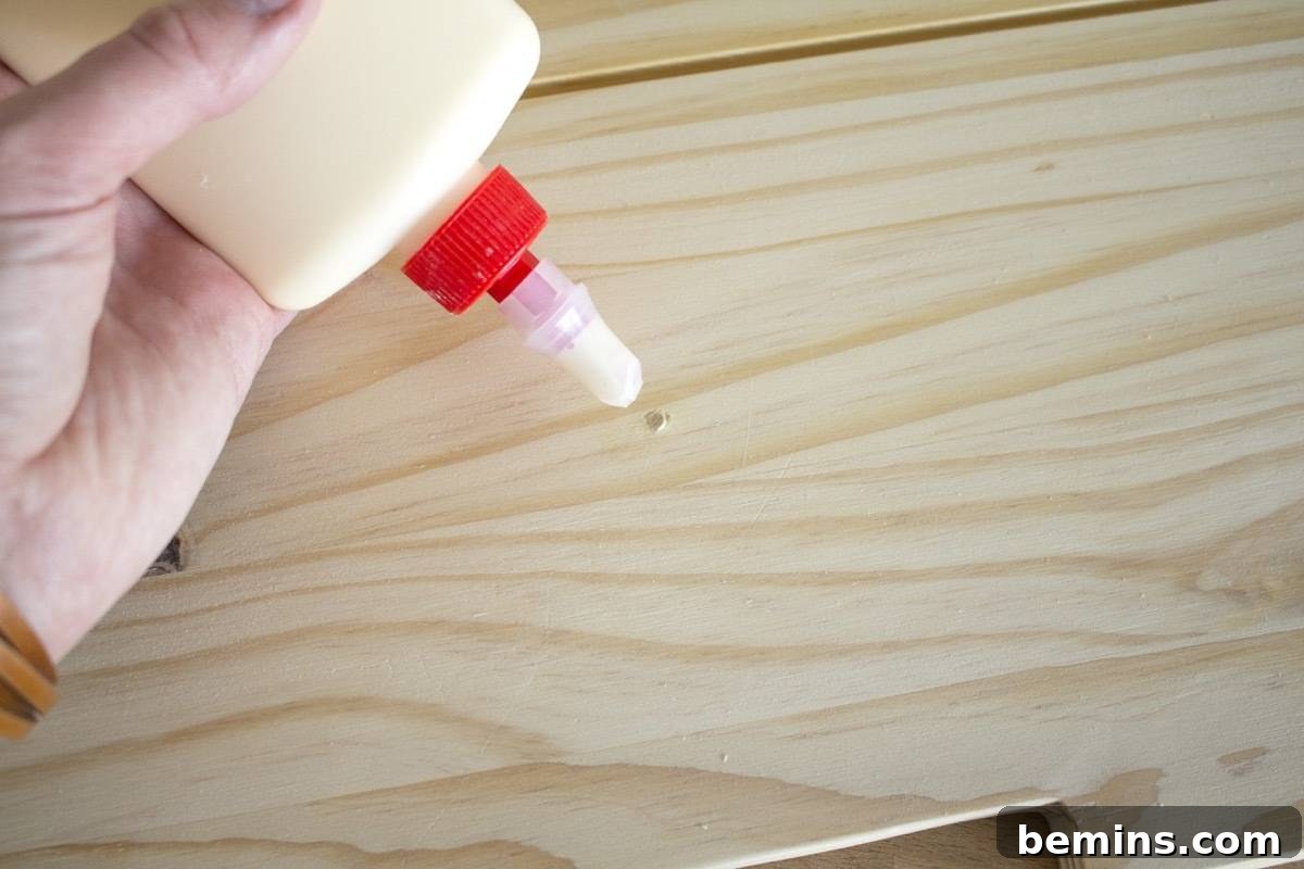 A closeup of IKEA Nightstand Hack, Tarva Edition: Step 5
